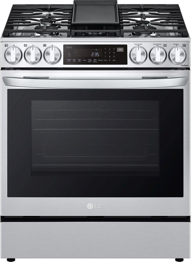 LG 30" PrintProof™ Stainless Steel Slide-In Gas Range-0