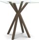 Amisco Customizable Asterisk Clear Glass Round Bar Table with Starburst Stand-0