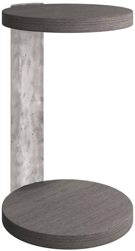 Bernhardt Prado Porcini Accent Table with Bright Graphite Base-0