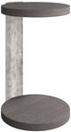 Bernhardt Prado Porcini Accent Table with Bright Graphite Base-0