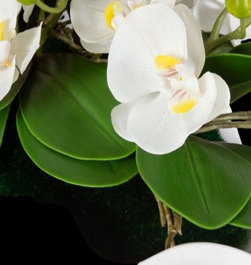 Uttermost® Opulence Orchid White Centerpiece with Bowl-2