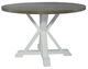 Liberty Furniture Lakeshore Gray Wash Single Pedestal Table with White Base-0