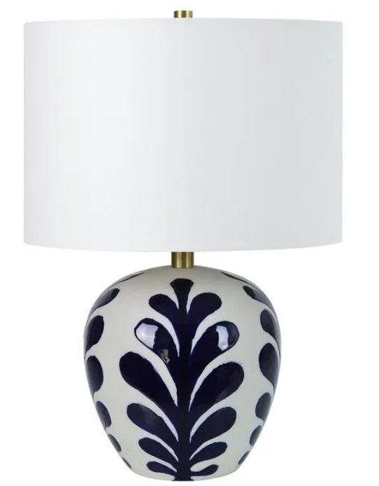 Renwil® Darina Matte Off-White/Navy Table Lamp-0