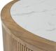 Signature Design by Ashley® Camdill White Round Cocktail Table with Light Brown Base-3