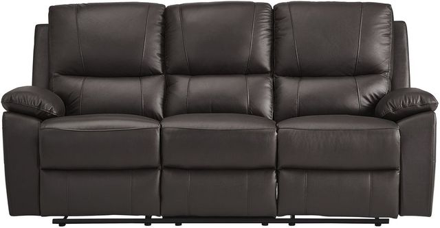 Homelegance® Dawson Brown Double Manual Reclining Sofa-2