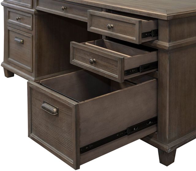 Martin Furniture Carson Weathered Dove Double Pedestal Desk-2