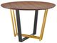 Armen Living Joana Walnut Dining Table with Black/Gold Base-0