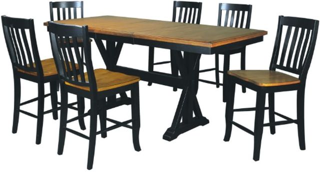 Winners Only® Quails Run Almond/Ebony Rake Bar Stool-1