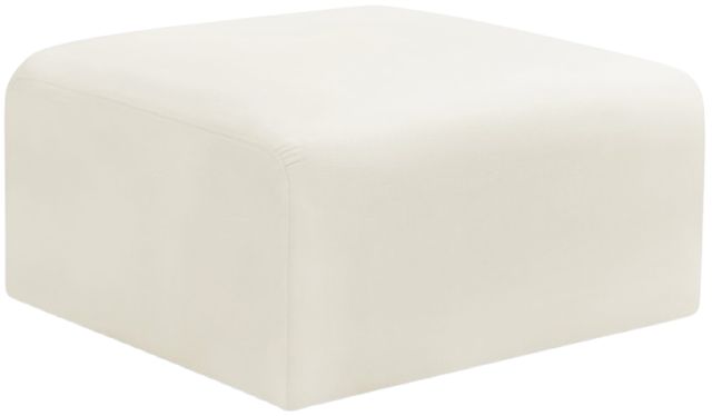 Meridian Furniture Arc Cream Velvet Ottoman-0