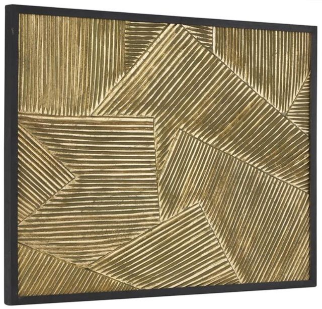 Deco Marche Gold Geometric Carved Radial Home Wall Art-1