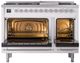 Ilve® Nostalgie II Noblesse 48'' Custom RAL Color Pro Style Dual Fuel Range with Chrome Trim-1