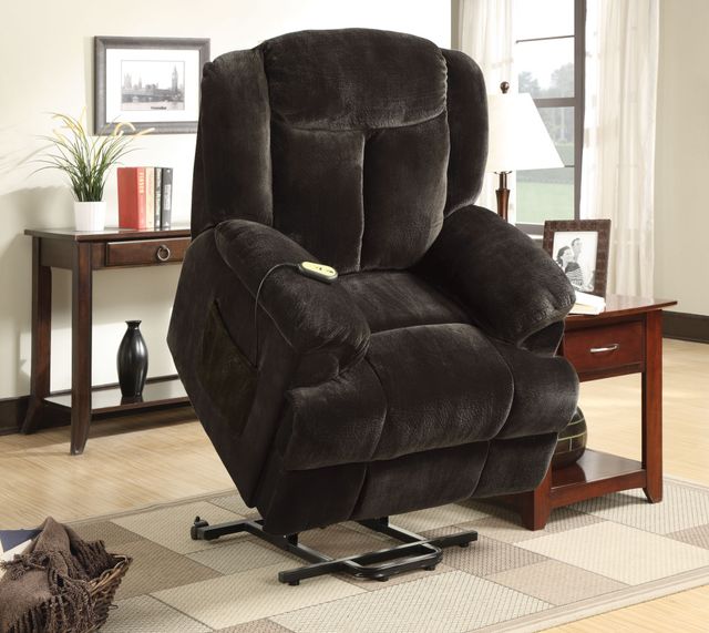 Coaster® Chocolate Power Lift Recliner With Wired Remote-3