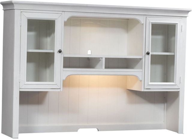 Liberty Furniture Allyson Park 3-Piece Charcoal/Wirebrushed White Desk Set-1