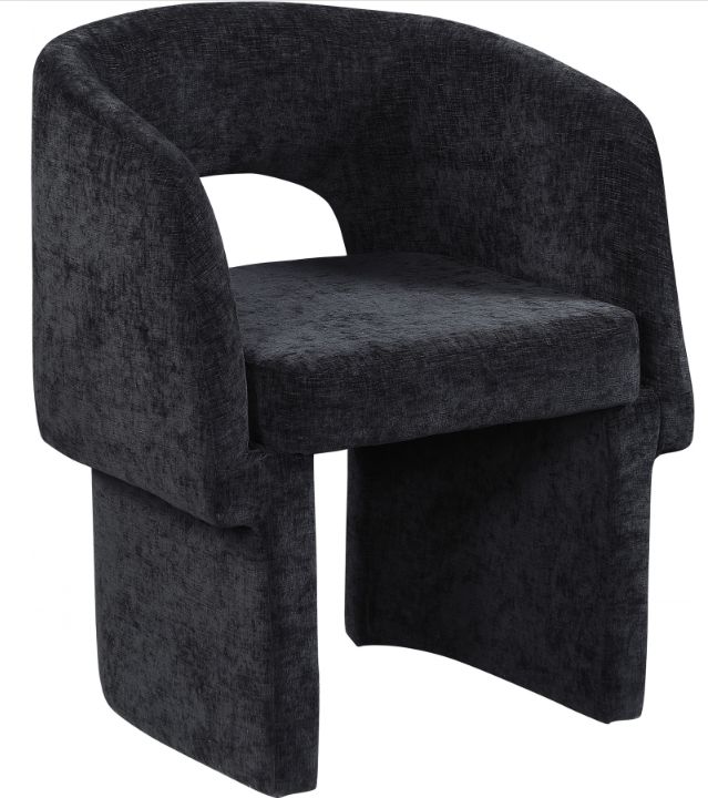 Meridian Furniture Emmet Black Chenile Dining Chair-0