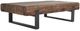 Classic Home Duarte Reclaimed Brown 55" Coffee Table with Black Base-0