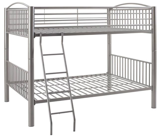 Powell® Heavy Metal Pewter Full Over Full Bunk Bed-0