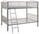 Powell® Heavy Metal Pewter Full Over Full Bunk Bed-0