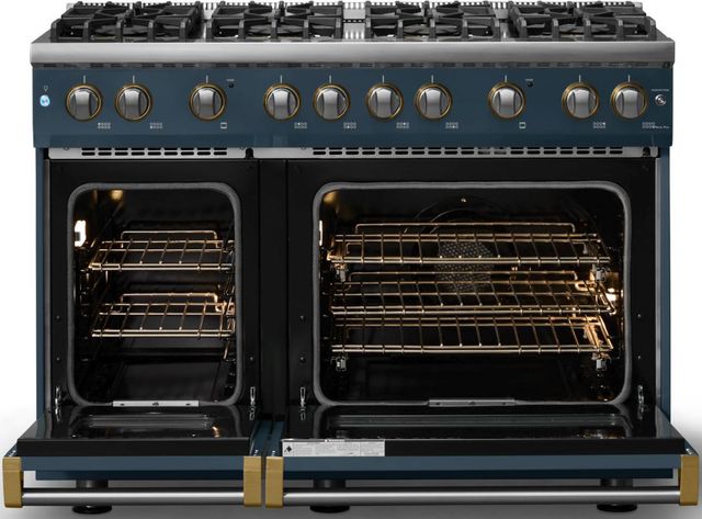Viking® 5 Series 48" Squall Pro Style Gas (NG) Range with Brushed Brass Trim-1