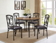 Bernards Tuscan Faux Marble Top Casual Dining Table with Dark Bronze Base-1