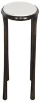Uttermost® Ata White Accent Table with Dark Bronze Base-4