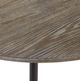 Elements International Keenan Grey Round Dining Table with Black Base-2