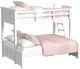 Elements International Hampton Kids White Youth Twin/Full Loft Bed with Ladder-0
