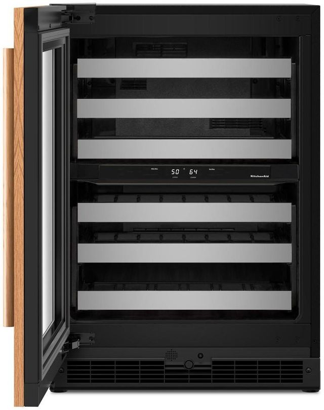 KitchenAid® 24'' Panel Ready Built-In Undercounter Wine Cooler-1