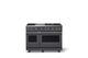 Viking® 5 Series 48" Cast Black Pro Style Gas (NG) Range with Polished Chrome Trim-0