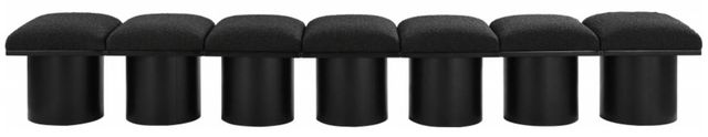 Meridian Furniture Pavilion 7-Piece Black 109" Modular Bench Set-1