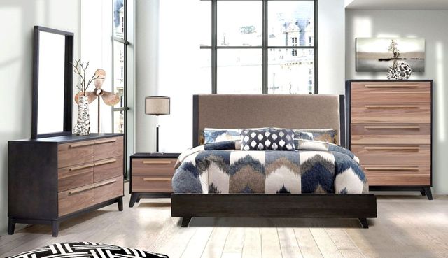 Arboit-Poitras Preference Slate/Uptown Upholstered Queen Bed-1