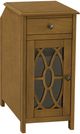 Monarch Specialties Inc. Brown Veneer Narrow Storage Side Table-0