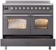 Ilve® Nostalgie II Series 40" Matte Graphite Pro Style Induction Range-4