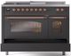 Ilve® Nostalgie II Series 48" Graphite Matte Pro Style Dual Fuel Range-4