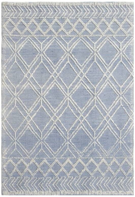 KAS Rugs Chloe Blue Ivory Geo 5'x7' Area Rug-0