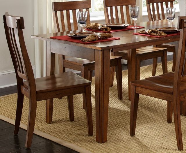 A-America® Toluca Rustic Amber Slatback Dining Side Chair-1