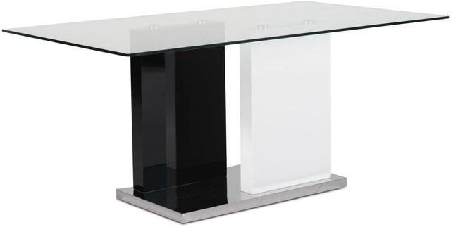 5 pièces Ensemble de salle à manger de Mazin Furniture Libra - Blanc/Gris/Noir