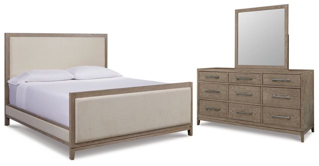 Signature Design by Ashley® Chrestner 3-Piece Gray Queen Panel Bed Set-0