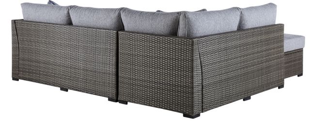 Signature Design by Ashley® Petal Road 4-Piece Gray Aluminum/Fabric Outdoor Conversation Set-3