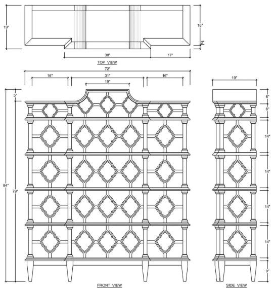 Bramble Chinois Open Bookcase-2
