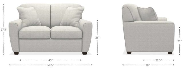 La-Z-Boy® Piper Stone Loveseat-2