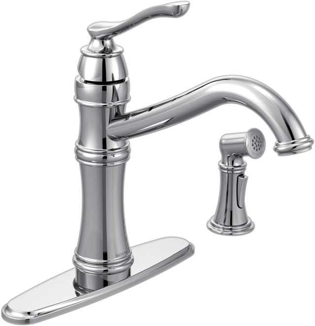 Moen® Belfield™ Chrome One-Handle High Arc Kitchen Faucet-1