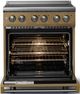 Viking® 5 Series 30" Golden Hour Pro Style Electric Range with Brushed Brass Trim-1