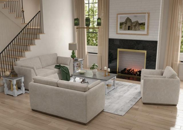 International Furniture Direct Vallarta Ivory Accent Chair-1