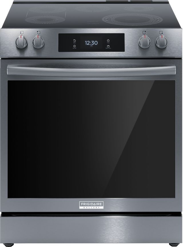 Frigidaire Gallery® 30" Smudge-Proof® Black Stainless Steel Slide-In Electric Range-0
