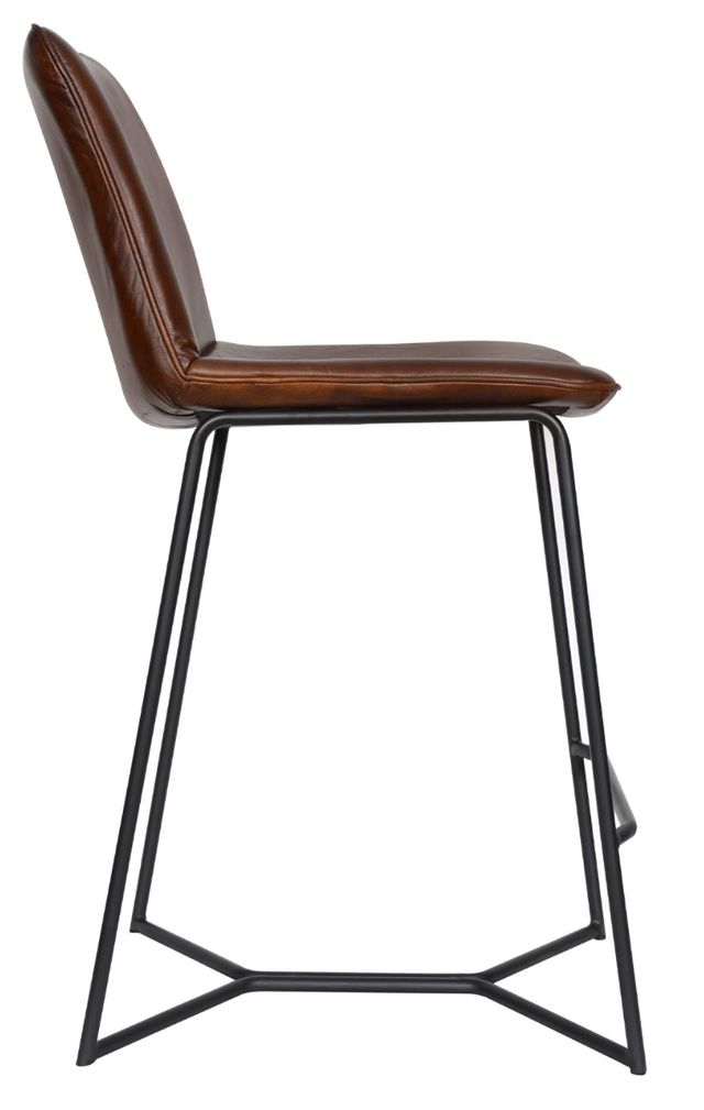 Home Trends & Design Essex Morgan Black/Handwashed Chestnut Stool-2