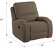 Emerald Home Adrian Walnut Brown Swivel Manual Recliner-2