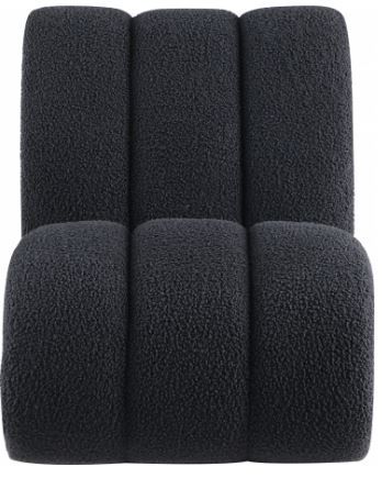 Meridian Furniture Swoon Black/White Oak Faux Sheepskin Accent Chair-1