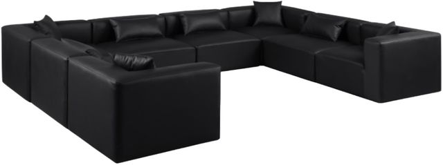 Meridian Furniture Cube 8-Piece Black Modular Sectional-0