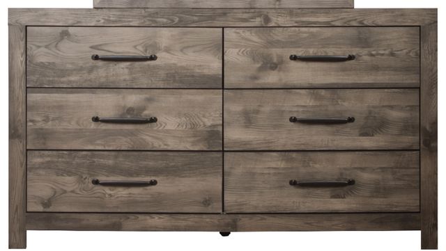 New Classic® Home Furnishings Misty Lodge 4-Piece Greige King Panel Bedroom Set-4
