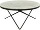 Moe's Home Collection Haley White Marble Round Coffee Table with Black Iron Base-2